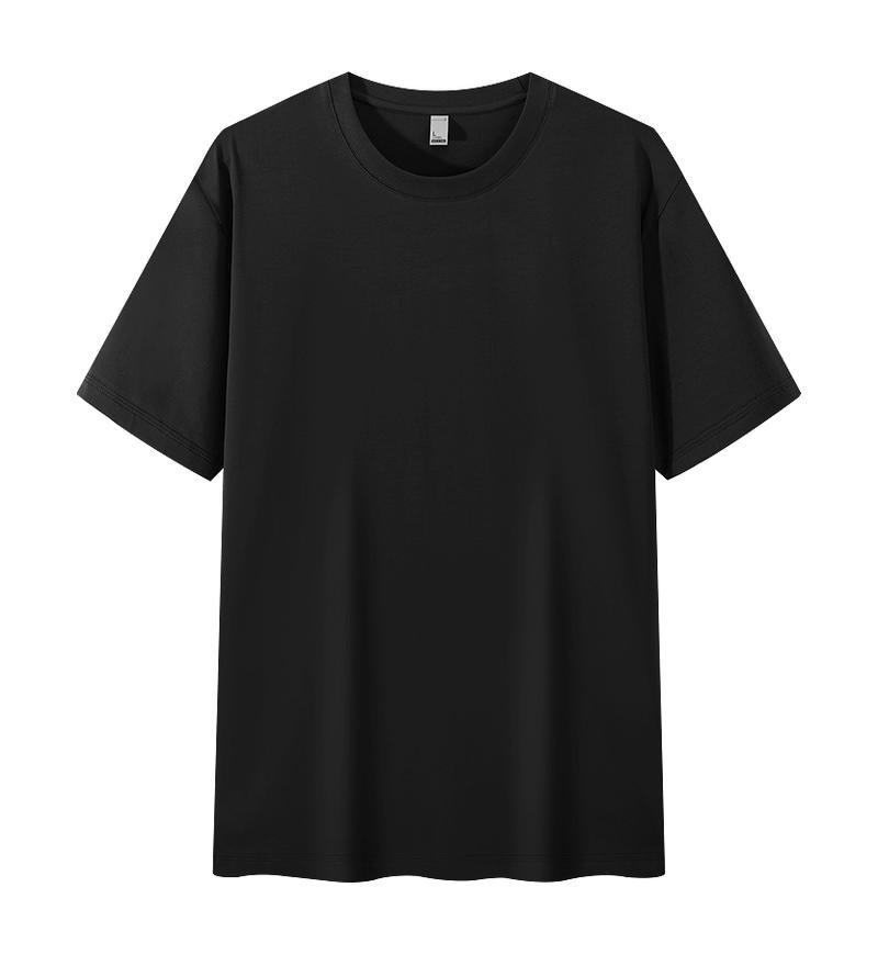 Camisa cultural de manga corta fresca de algodón con amoníaco líquido, estampado, bordado, camiseta de cuello redondo, logotipo impreso personalizado, ropa de clase, ropa de trabajo