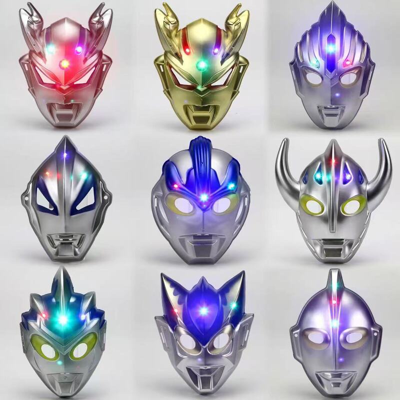 Children's masks, Ultraman masks, wholesale from the source manufacturer, glowing Tiga and Zero props, non-toxic children's toys wholesale