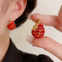 法式复古满锆耳扣气质网红时尚小众设计感高级感精致百搭个性耳环