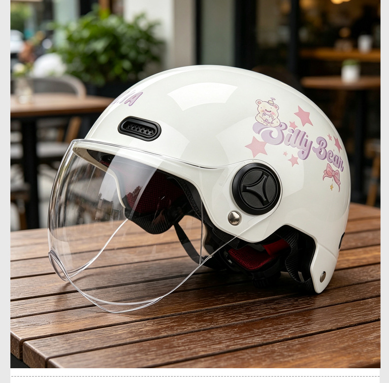 New National Standard 3C Certified Electric Motorcycle Helmet for Men and Women, Summer Sun Protection Half Helmet, All-Season Electric Scooter Safety Helmet