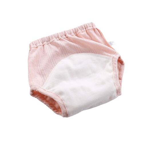 Ribbed children's waterproof learning pants 4-layer cotton gauze infant training pants children's diaper pocket baby cloth diapers
