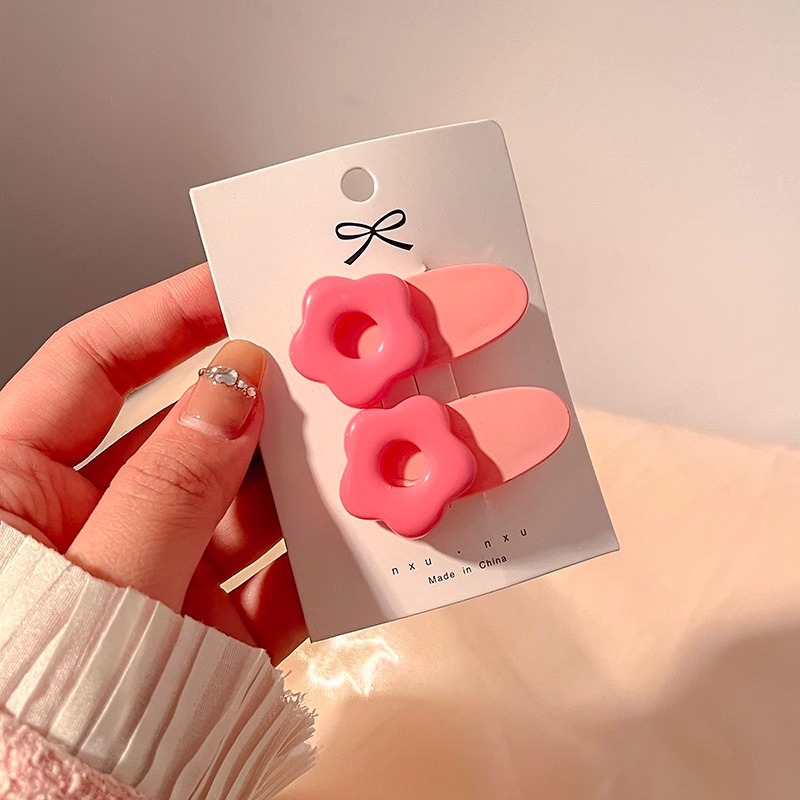 Horquilla de dopamina rosa para niña, bonito clip bb, accesorios para el cabello para niños, clip lateral y2k