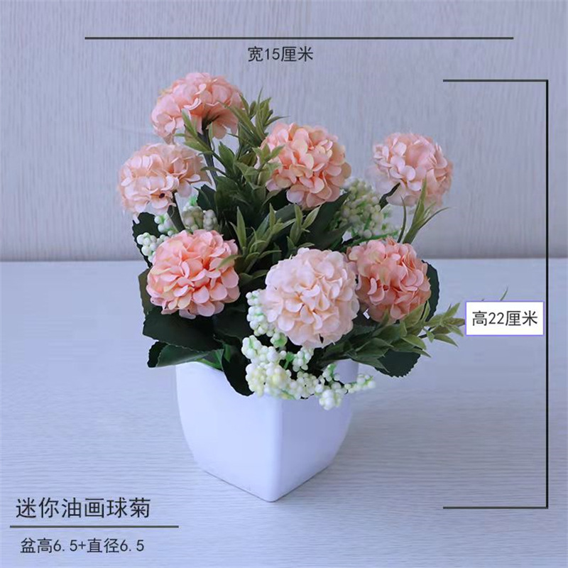 Pequeña imitación de flores falsas decoraciones de sala de estar decoración de mesa de té flores de plástico mano flores falsas plantas decoraciones