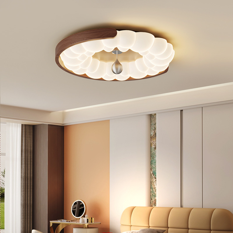 [Seleccionado] Estilo crema medieval francés, estilo retro wabi-ji, color nogal, dormitorio principal, burbuja, luz de techo de habitación