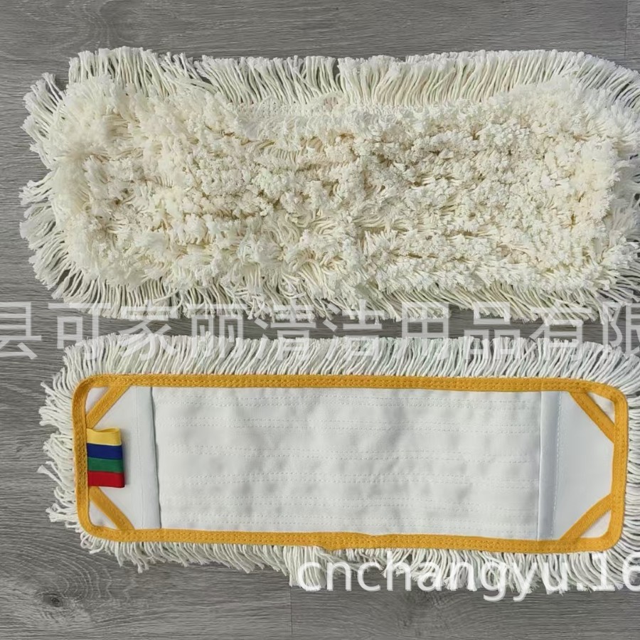 跨境电商超细纤维拖把头物业保洁大堂尘推外贸拖布夹式45大号拖布