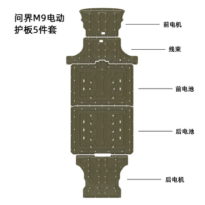 Aito M9 Lower Guard – Underbody protection plate/engine baffle - manganese-steel-24-25-wenjie-m9-ev-five-piece-set-front-motor-wiring-harness-front-battery-rear-battery-rear-motor