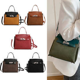 PU新款女包包春夏复古新款单肩包 小众新品手提包 斜百搭挎包