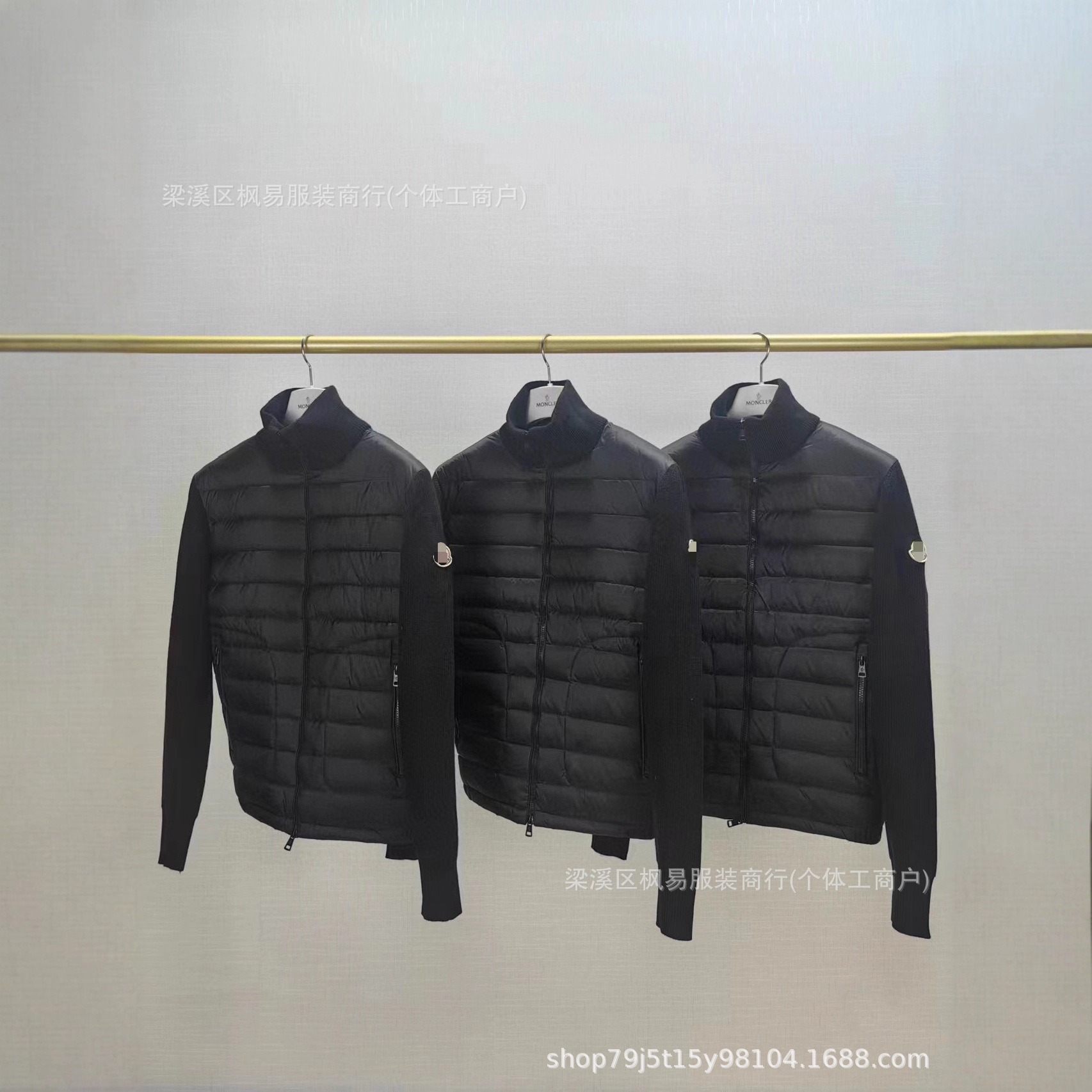 2025 New m Brand Men's Knit down Jacket with White Duck Down, Stand Collar, Warm, Versatile, Casual, Lightweight Coat