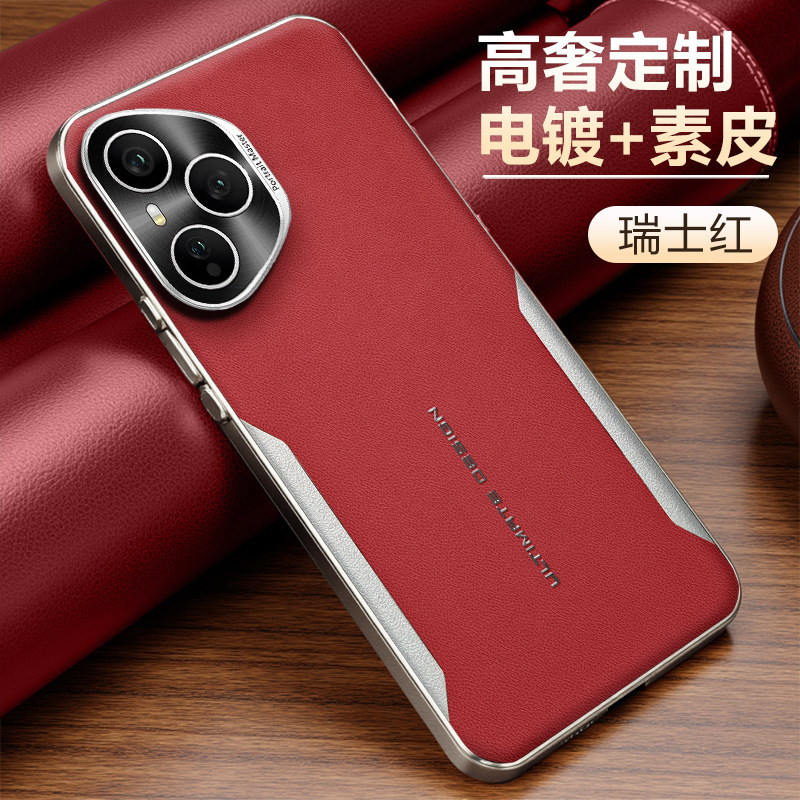 Honor 400pro 携帯電話ケースに適しています。超薄型 Honor 400 電気メッキソフトエッジ落下防止プレーンレザーパーソナライズされたクリエイティブな滑り止め|undefined