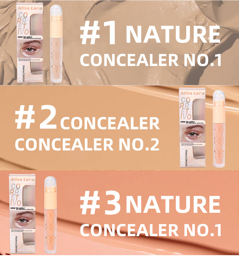 MISS LARA Three-color Contouring Liquid for Contouring Nasal Shadows, highlighting and brightening shadows, Natural liquid Contouring liquid undefined