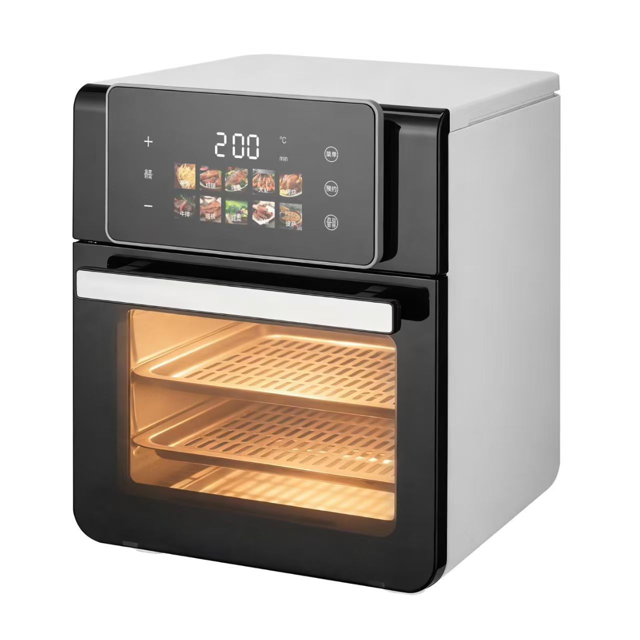 2025 New Electric Oven Air Fryer Multifunctional Oven All-In-One Home Visual Large Capacity Flip-Free Touch Screen