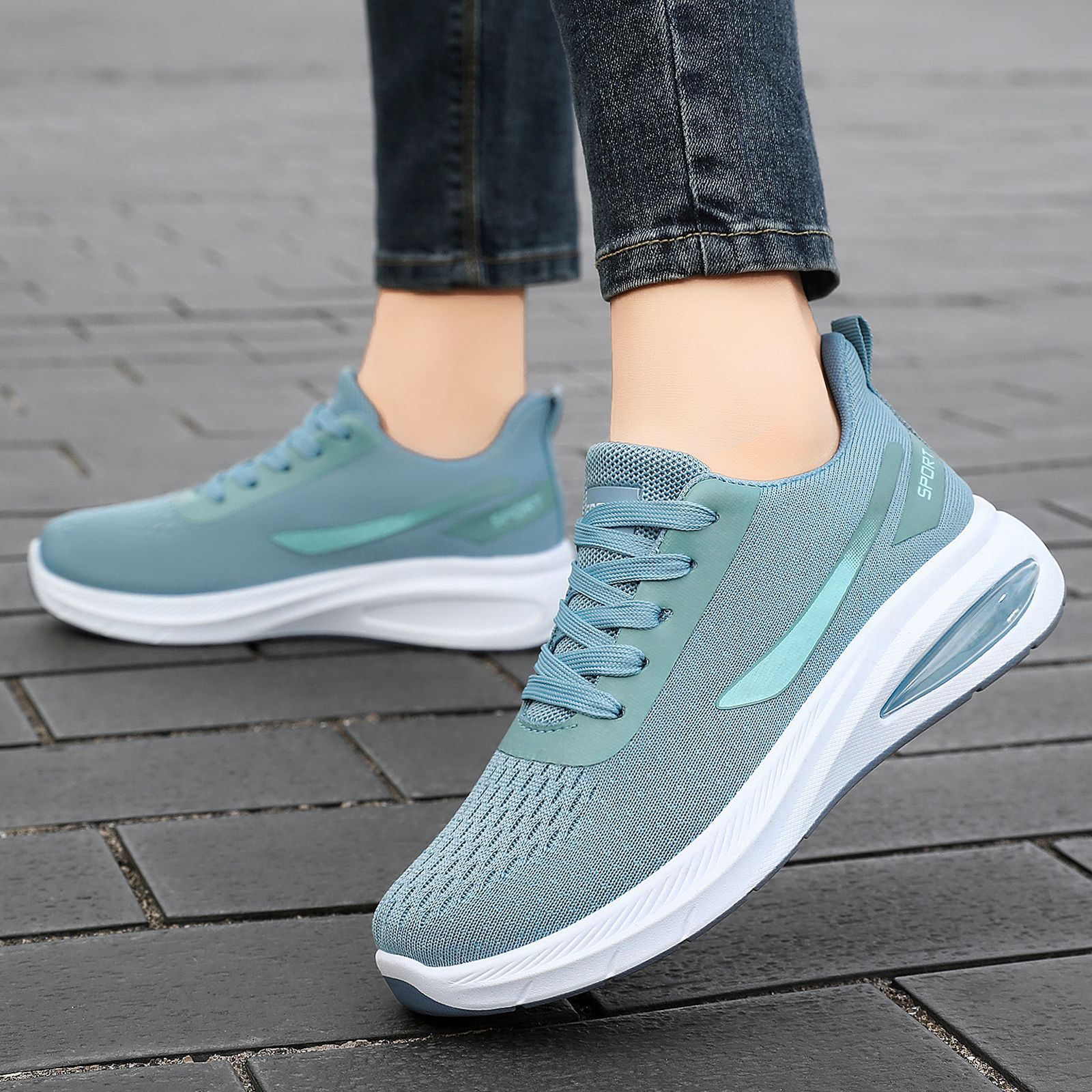Zapatos de primavera de mujer zapatos deportivos ligeros zapatos casuales de mujer zapatos transfronterizos zapatos de viaje transpirables zapatos de almohadilla de aire suave