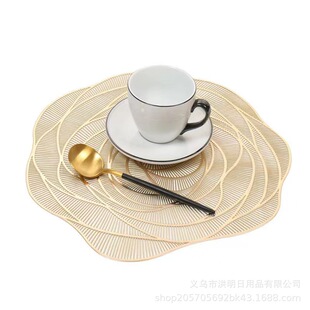 Single Rose Creative Dining Table Mat Hollow Decorative Mat Simple Heat Insulation Mat Western Dining Mat Coffee Mat Background Mat