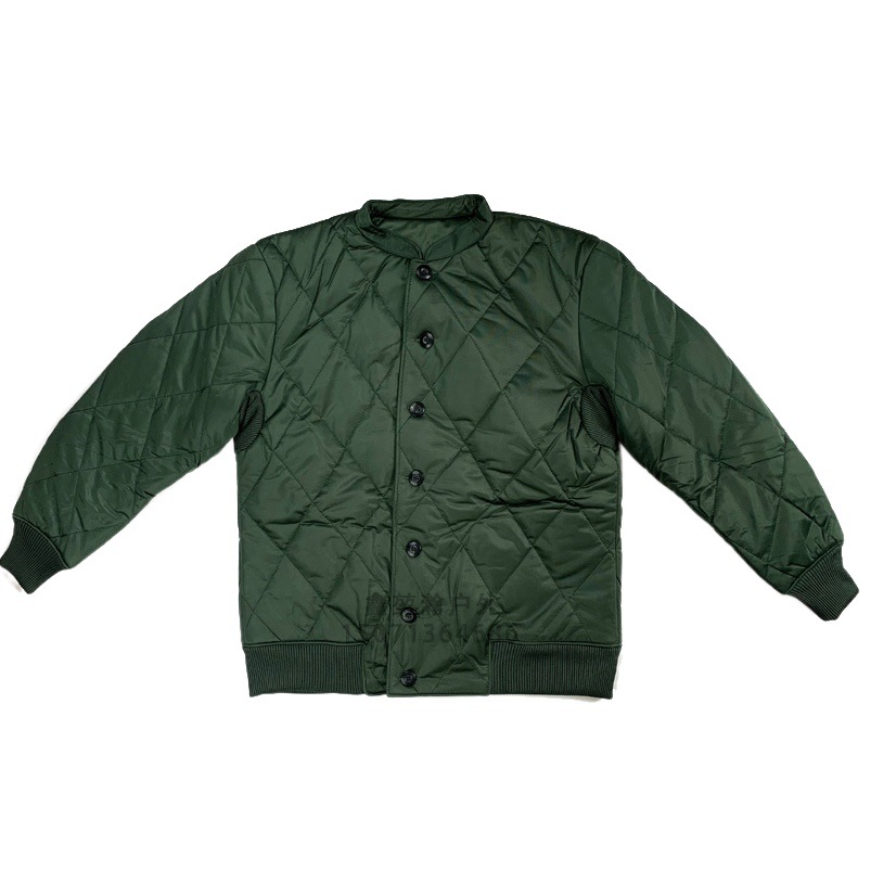Cold region army green cotton-padded jacket winter sports pine green warm single top waist short cotton-padded trousers set