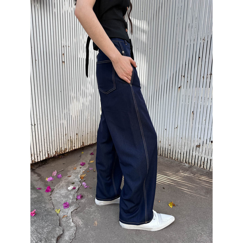 GAGD Balloon Pants Loose-fit Jeans Women's Soft Dipped Pear-shaped Slim-fit Straight Jeans