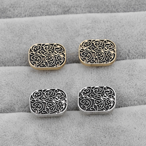 Factory direct sales cross-border Wish European and American creative versatile floral striped men's French shirt cufflinks accessories