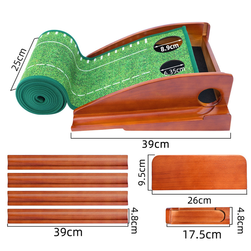 スポットゴルフパッティング練習器具ゴルフ無垢材練習ブランケット屋内ゴルフ用品グリーンパッティングマット|undefined