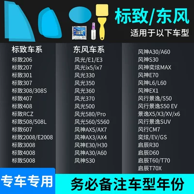 Rearview mirror rainproof sticker | Film for Rainy Days - logodongfeng-full-series-complete-set-of-5-pieces-remark-model-year