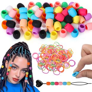 European and American Hot Sale Silicone Dirty Braid Beads Rap Rap Wig Accessories Children Dirty Braid Beads Dirty Braid Soft Beads