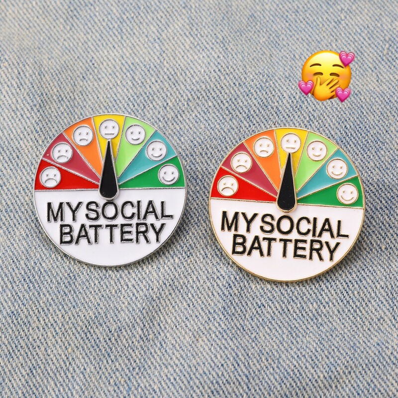 European and American Expression Emotional Conversion Energy Alloy Brooch Slidable Expression Personality Badge Pin Jewelry for Men and Women European and American Expression Emotional Conversion Energy Alloy Brooch Slidable Expression Personality Badge Pin Jewelry for Men and Women