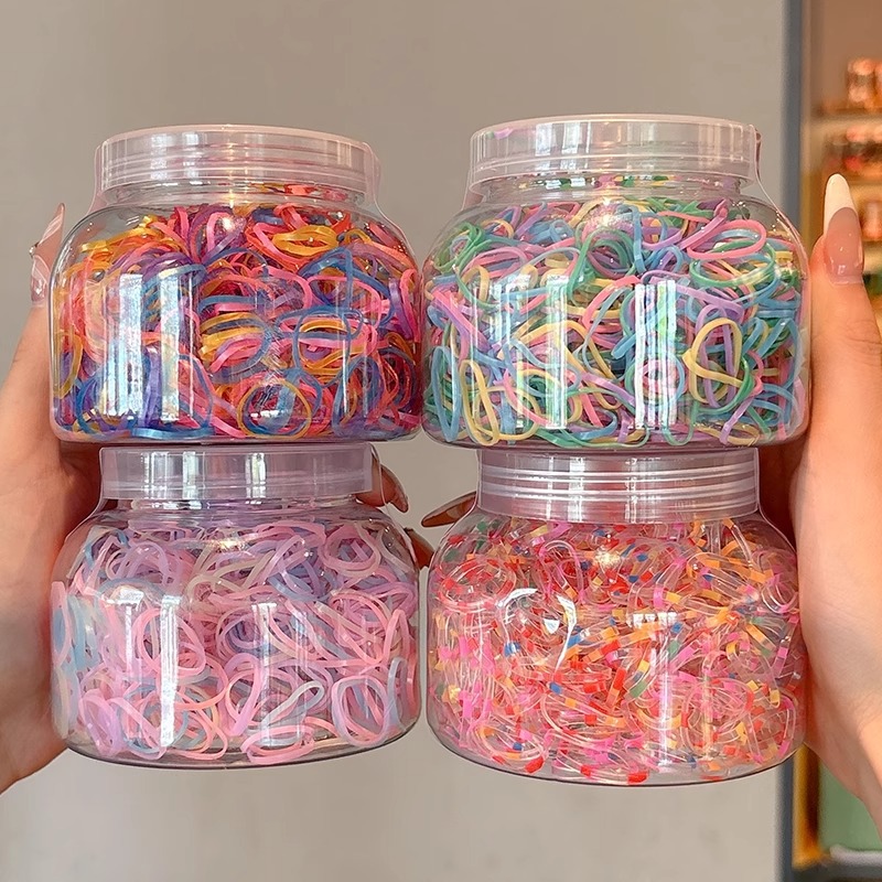 Banda de goma desechable de color para niños no daña el cabello, cuerda para el cabello, lazo para el cabello altamente elástico y duradero, accesorios para el cabello con cuerda para la cabeza de niña