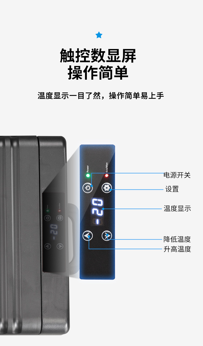 Ice Tiger Compressor Car Refrigerator, Dual-Use for Car and Home, Freezing and Refrigeration, 12V24V Portable C30 Dormitory Mini Refrigerator