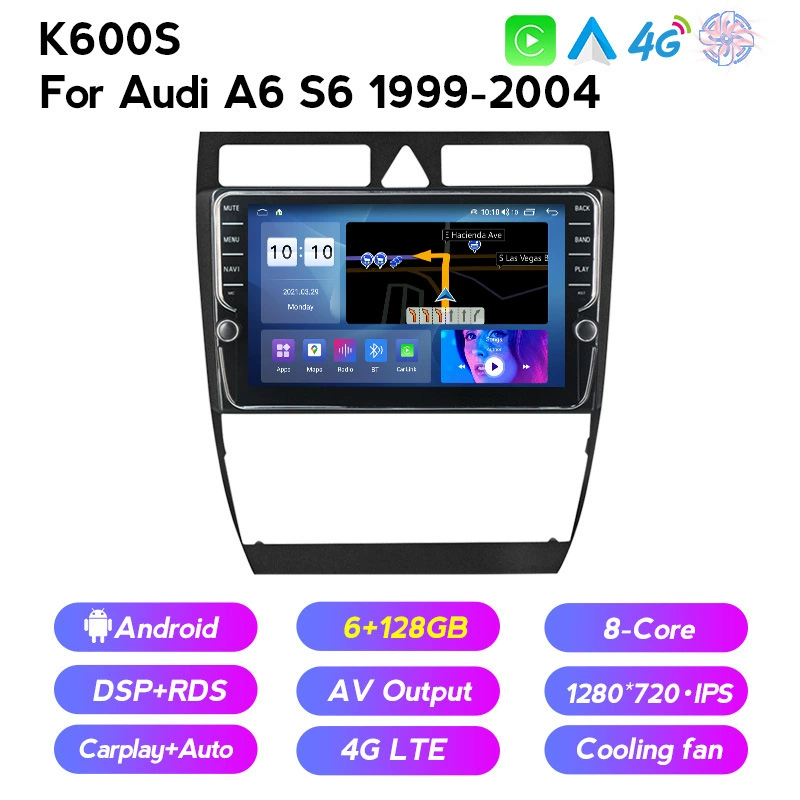 Suitable for Audi A6 S6 Android Central Control Large Screen GPS Navigation Reversing Image Wireless Carplay All-in-One
