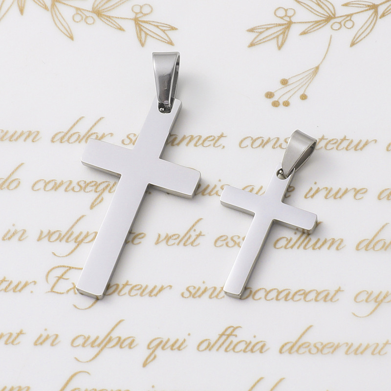 DIY Jewelry Accessories Classification 1 Piece 14*21mm 17*32mm 304 Stainless Steel Cross Pendant