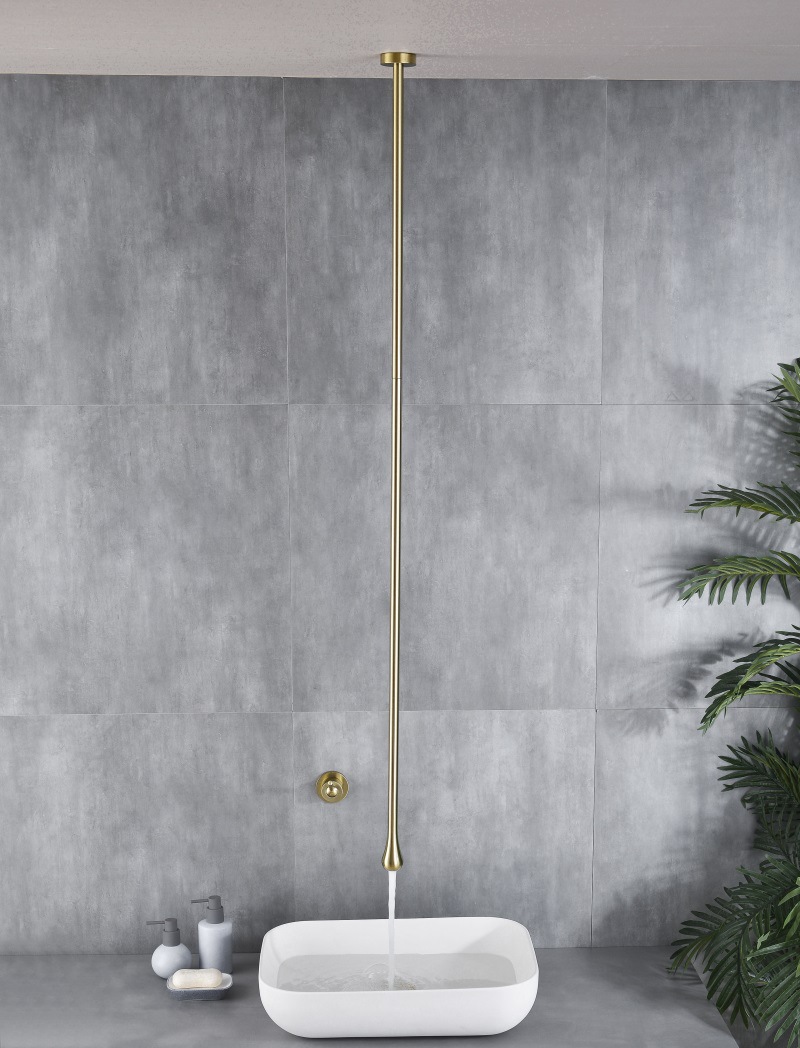 Kaiping Youjia Sanitary Ware Creative water Drop Ceiling Faucet, Suspended ceiling faucet, concealed column basin, suspended faucet 30593 undefined