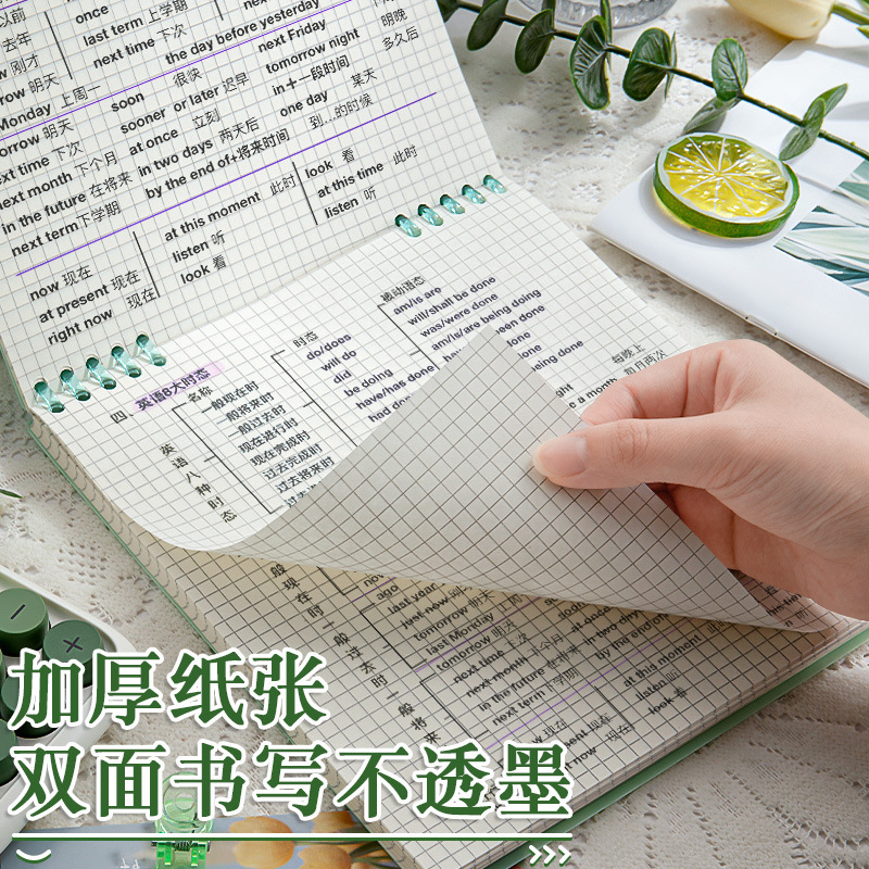 高颜値レトロ方形ノートのネット上でページをめくると、手に入らない学生のメモ帳が取り外し可能になります|undefined