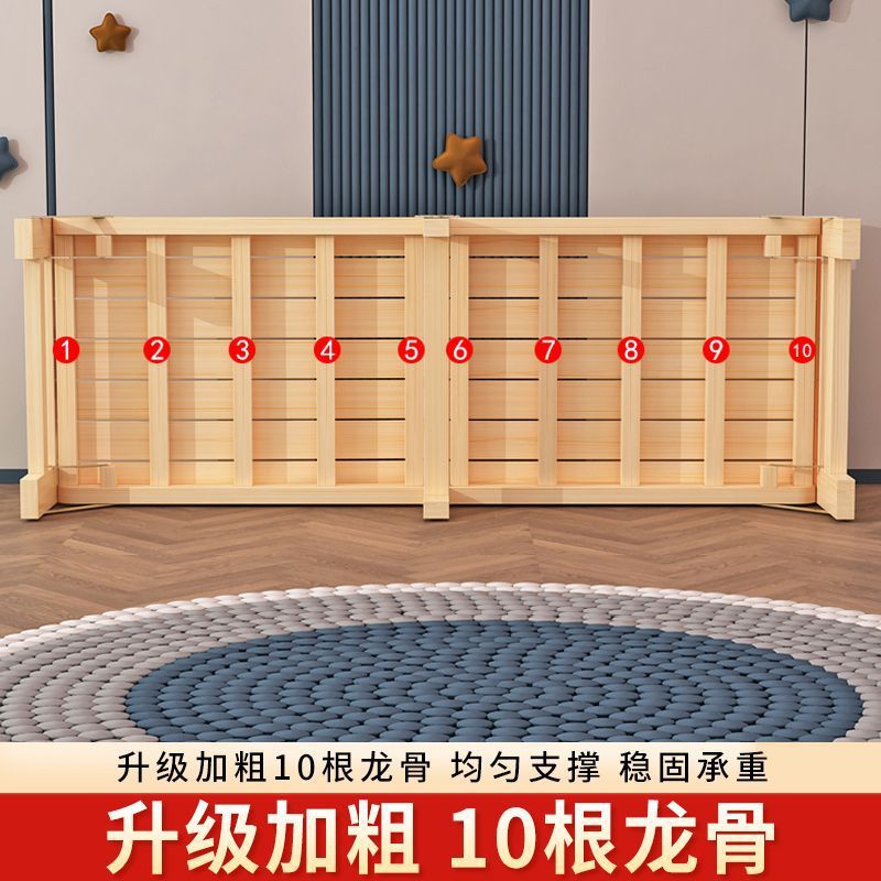 Madera maciza plegable ensanchada costura cama para niños dormitorio hogar cuna ajustable niño niña lado de la cama individual