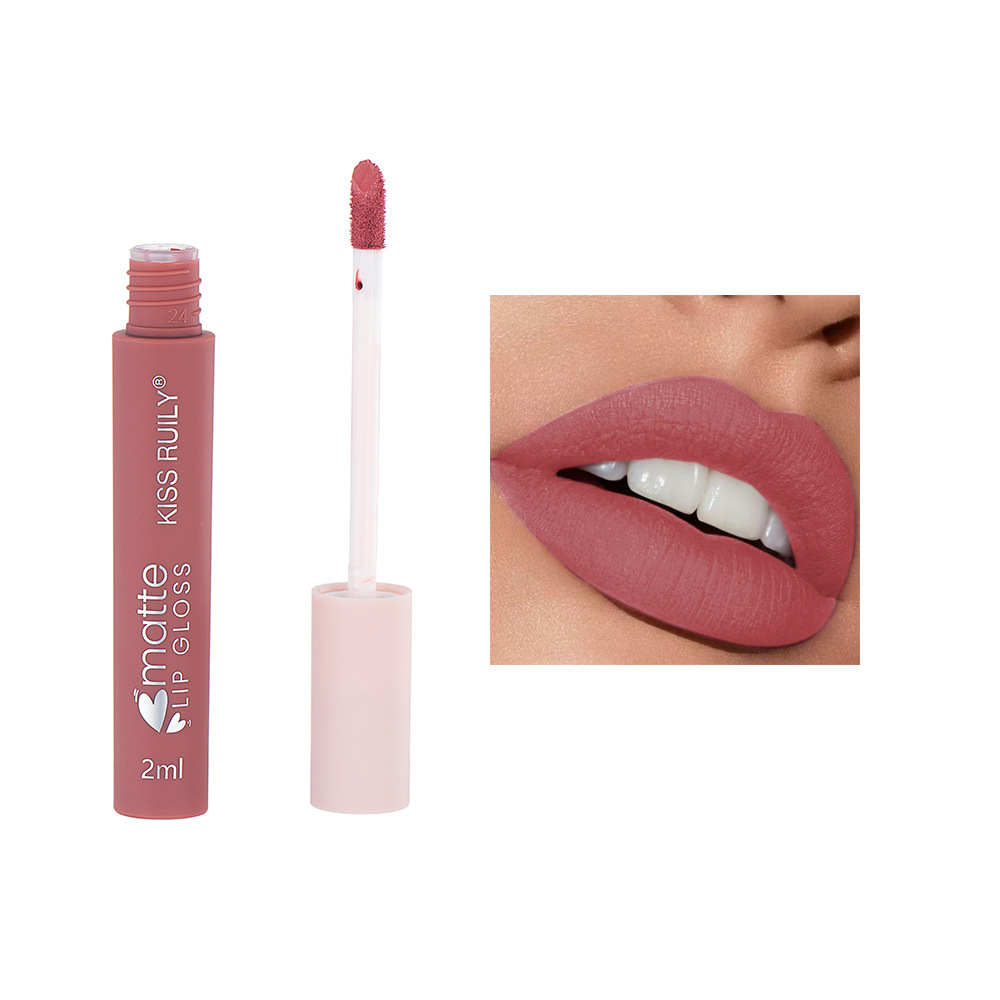 Cross-border Makeup 12-piece matte non-stick cup lip gloss set, European and American style liquid lipstick velvet waterproof lip gloss for export undefined