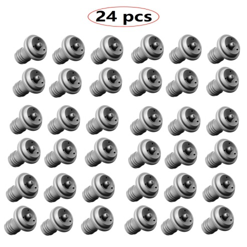 24 piezas de tapón de silicona de tres orificios de succión gris