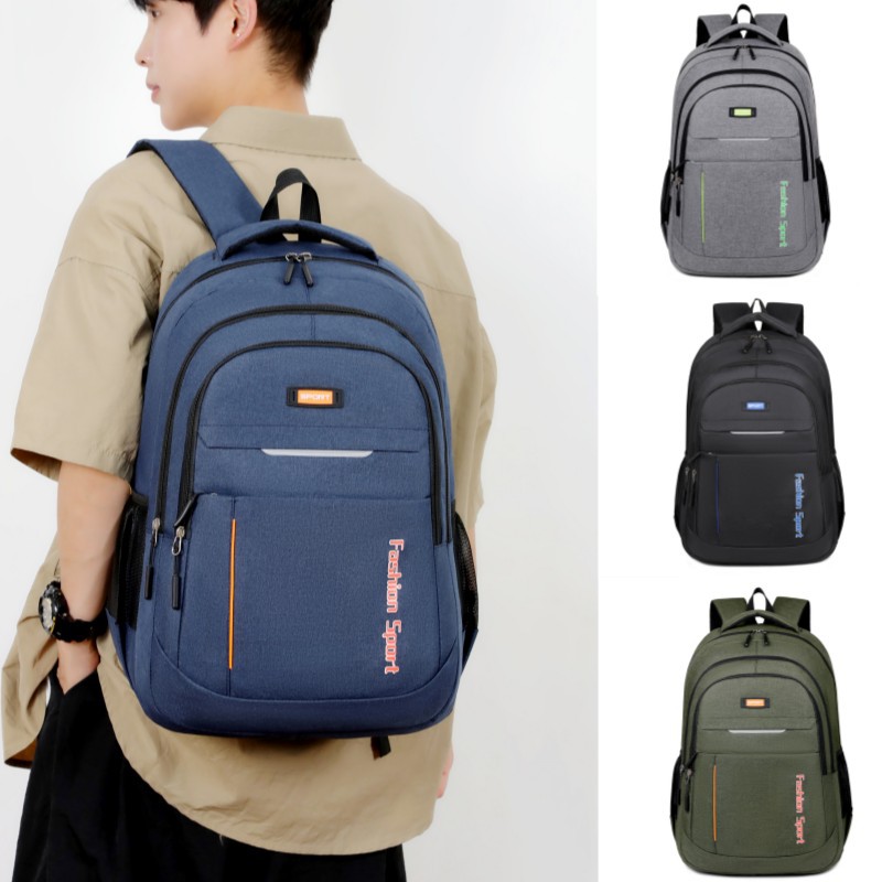 Mochila de estudiantes universitarios de escuela secundaria y secundaria, mochila de computadora al aire libre, mochila de hombres, mochila de viajes casuales a prueba de agua de gran capacidad