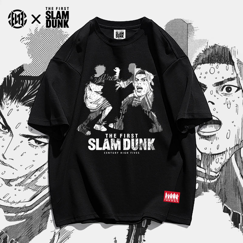 Slam dunk T-shirt century high-five movie peripheral Cherry Blossom Road inst T-shirt couple summer short sleeve men and women fashion Slam dunk T-shirt century high-five movie peripheral Cherry Blossom Road inst T-shirt couple summer short sleeve men and women fashion