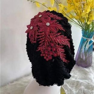 Maple Leaf Headband, Multi-Color Optional Casual Clothing Accessories, Covering White Hair and Face-Shaping Tree Flower Hat