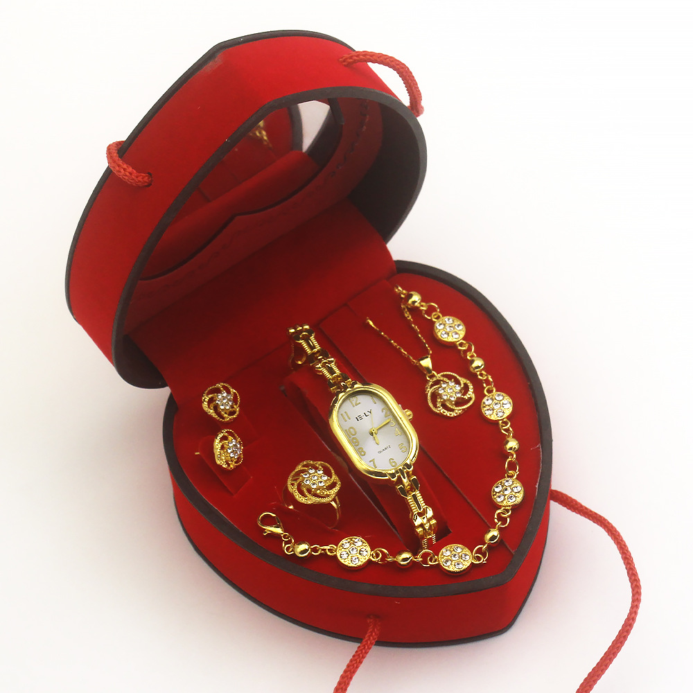 Reloj de moda para mujeres joyería set regalos collares pulseras relojes de pulsera de cuarzo mujeres
