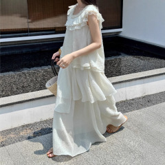 優しい白月光不規則糸スカート2025春夏DIGMリゾート風高腰半身スカート女A25028