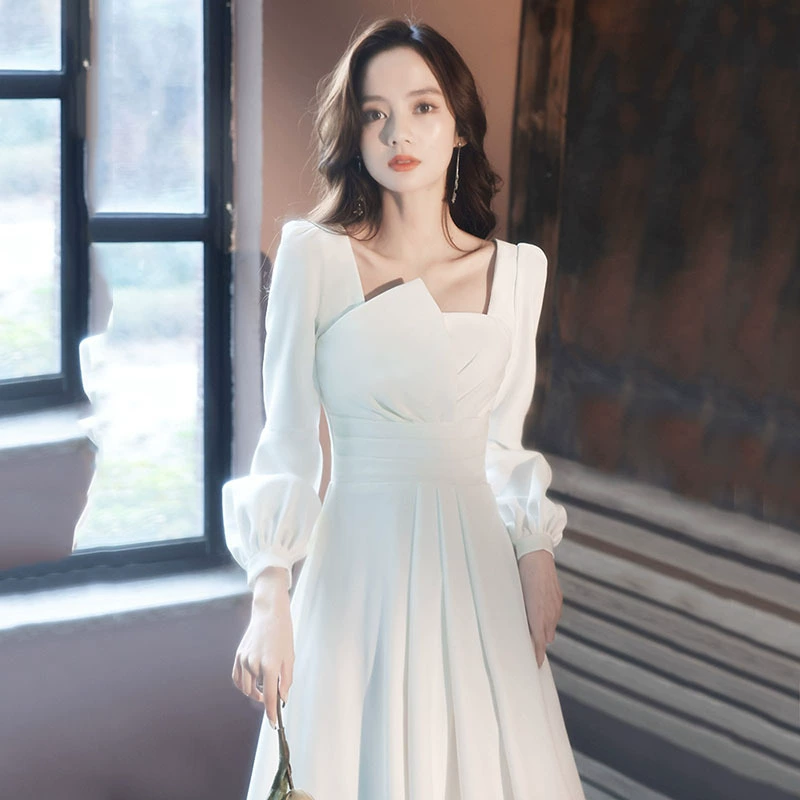 Winter long-sleeve, evening dress