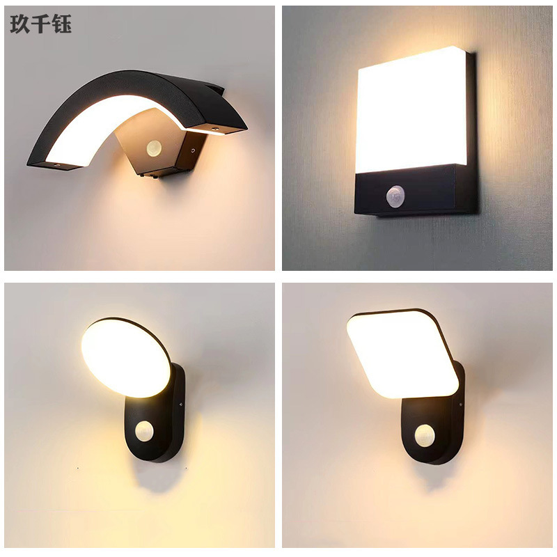 Led Outdoor Motion Sensor Wall Light for Villa and Hotel Exterior Walls, Waterproof Entryway Light, Lights up When People Come and Goes Out When People Leave