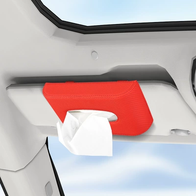 Car-mounted tissue box, high-end car Car tissue box/set - hanging-type-red