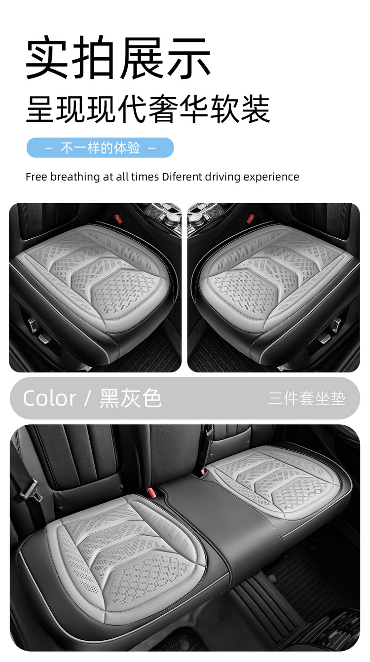 25 Years New Laser Perforated Wireless Embossed Nappa Leather Car Seat Cushion Four Seasons Multi-Piece Cushion Wholesale