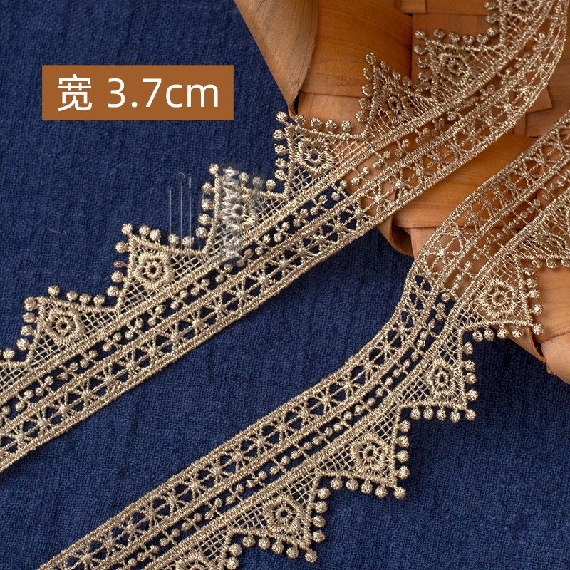 hilo de oro bordado soluble en agua rosa oro encaje encaje DIY ropa hecha a mano lolita accesorios fabricantes al por mayor