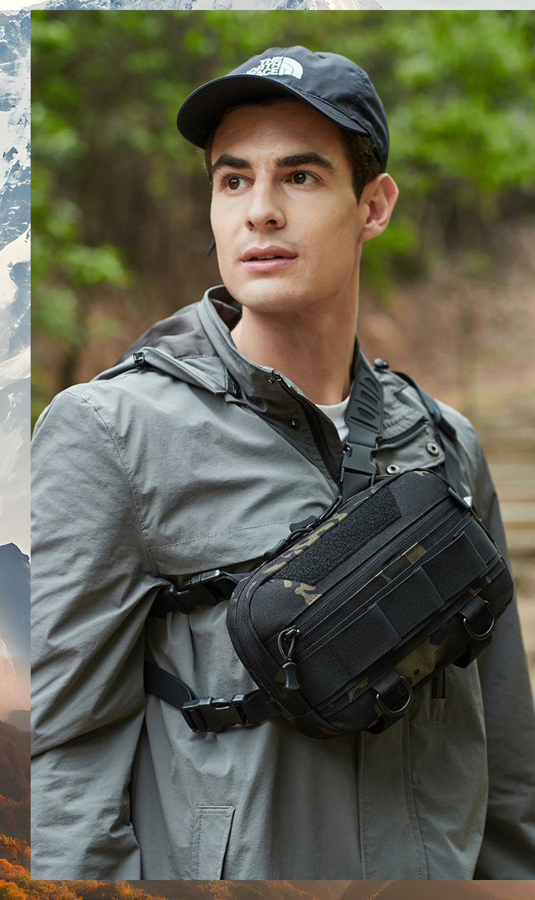 Mochila de pesca de doble hombro, unisex, ligera, para deportes al aire libre, multifuncional, para herramientas, camping, tipo riñonera._voghion.com