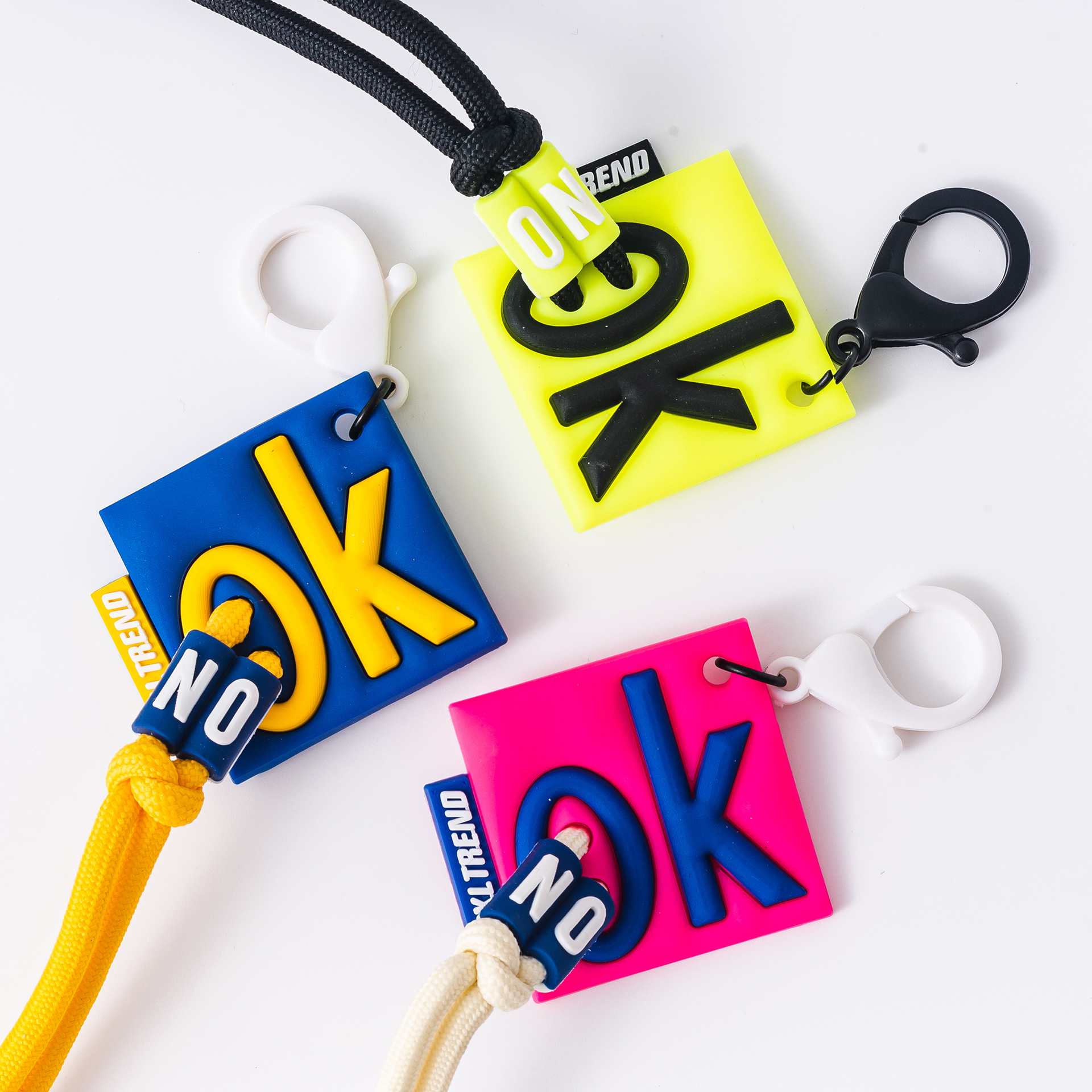 挂件龙虾钩滴塑四方OK字母绳子2