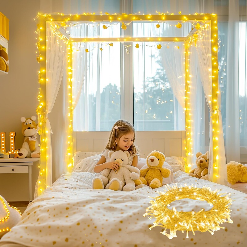 Cross-Border Led Light String Holiday Christmas Decoration Waterproof Colorful Light String Bedroom Porch Garland Courtyard Decoration Atmosphere Light