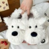 Scrawled Dog Cotton Mops-White-36.37