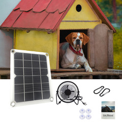 10W Solar Panel Monocrystalline Flexible Photovoltaic Power Generation Panel Household Pet Vent Fan Dog House