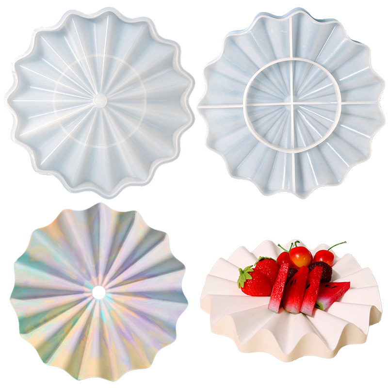 DIY水果盘家庭装饰硅胶托盘模具环氧树脂模具中空碗石硅胶模具