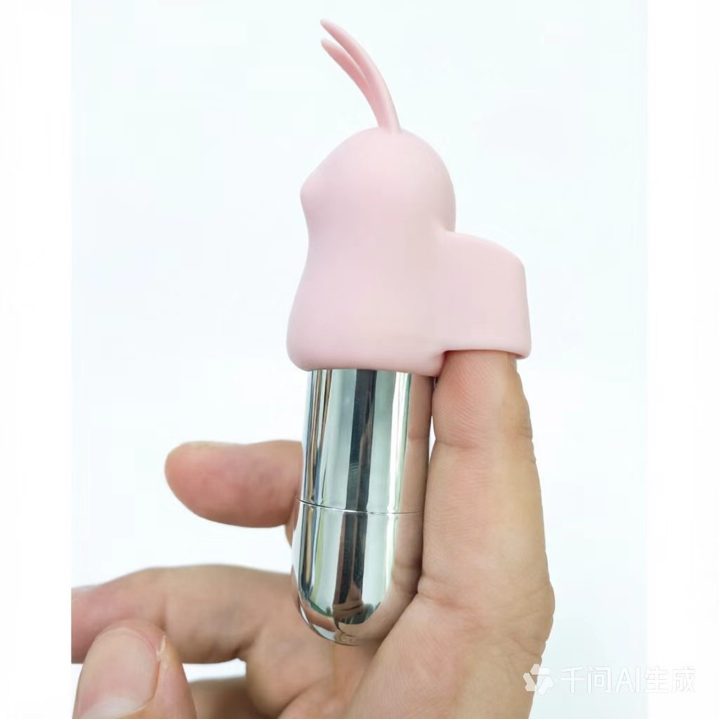 Silicone Rabbit Ear Mini Vibrator, 10-Speed Wireless Charging, Pink — detail image 2